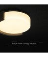 V-Tac 63W LED Deckenleuchte, 3-in-1 mit Fernbedienung - Ø55cm, dimmbar, schwarz, Designerlampe