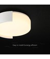 V-Tac 63W LED Deckenleuchte - 3-in-1 CCT, dimmbar, weiß, Fernbedienung, Ø55cm