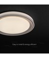 V-Tac 30W/60W/30W LED-Deckenleuchte mit Fernbedienung - 3-in-1 CCT, dimmbar, brauner Rand, inkl. Leuchtmittel