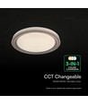 V-Tac 30W/60W/30W LED-Deckenleuchte mit Fernbedienung - 3-in-1 CCT, dimmbar, brauner Rand, inkl. Leuchtmittel