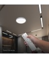 V-Tac 30W/60W/30W Designer Deckenleuchte mit Fernbedienung - 3-in-1 CCT, dimmbar, dunkelbrauner Rand, Ø43cm