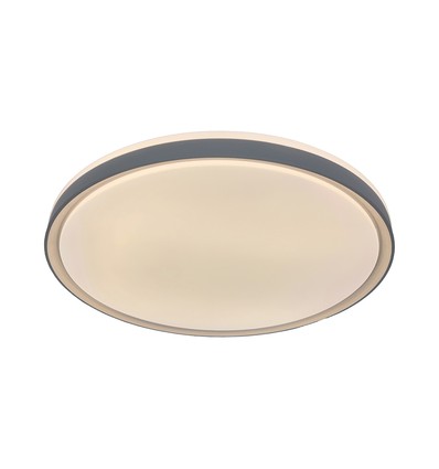 V-Tac 60W LED Deckenleuchte mit Fernbedienung - 3-in-1 CCT, dimmbar, grauer Rand, Designer Domelight