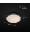 V-Tac 30W/60W/30W LED-Deckenleuchte in Holzoptik - 3-in-1 CCT, Fernbedienung