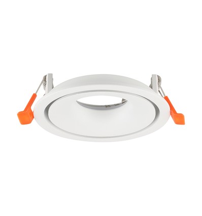 GU10 Einbaustrahler - Rund, Weiß, Aluminium, ohne Leuchtmittel