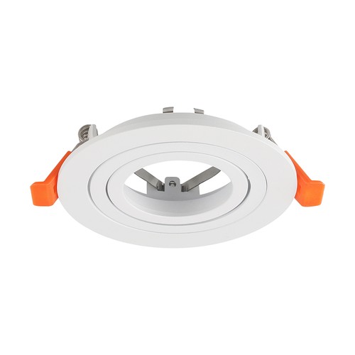GU10 Einbaustrahler - Rund, Weiß, Aluminium, ohne Leuchtmittel