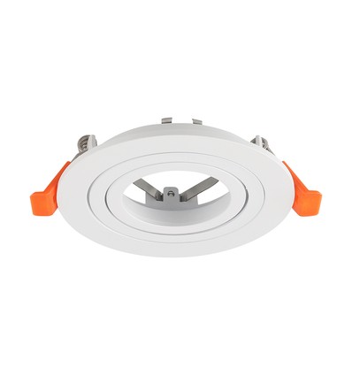 GU10 Einbaustrahler - Rund, Weiß, Aluminium, ohne Leuchtmittel