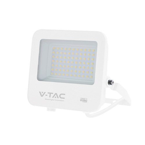 V-Tac 50W LED-Fluter - 135lm/W, IP65, weißes Gehäuse, 6500K, Cree Chip, 6 Jahre Garantie