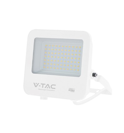 V-Tac 50W LED-Fluter - 135lm/W, IP65, weißes Gehäuse, 6500K, Cree Chip, 6 Jahre Garantie