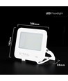 V-Tac 50W LED-Fluter - 135lm/W, IP65, weißes Gehäuse, 6500K, Cree Chip, 6 Jahre Garantie