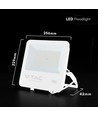 100W LED-Fluter - 135lm/W, IP65, weißes Gehäuse, CREE Chip, 6 Jahre Garantie