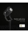 GU10 Gartenstrahler mit Erdspieß - Schwarz, Aluminium, IP65 Außen, ohne Leuchtmittel