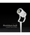 GU10 Gartenstrahler mit Erdspieß - Weiß, Aluminium, IP65, ohne Leuchtmittel