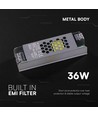 36W / 12V DC Slim Netzteil für LED-Strips - 3A, IP20