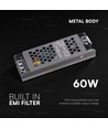 60W / 12V DC Slim Netzteil für LED-Strips - 5A, IP20