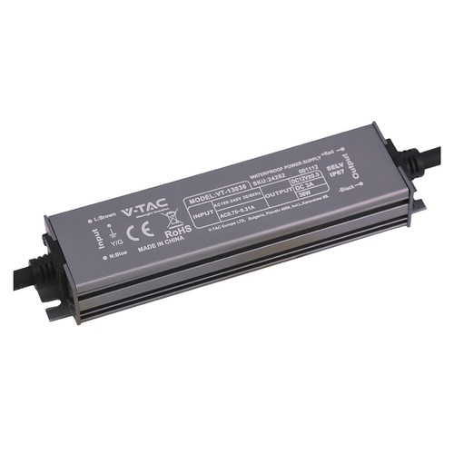 36W / 12V DC Netzteil - 3A, IP67 wasserdicht