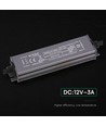 36W / 12V DC Netzteil - 3A, IP67 wasserdicht