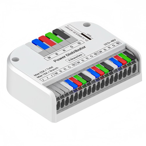 RGBW LED-Streifen Verteiler - Hub mit 3 Ausgängen, 25A