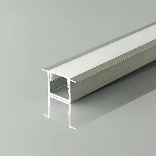 V-Tac 2m LED-Einbauprofil für Strips - Silber, inkl. Abdeckung, 2000x12x10mm