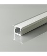 V-Tac 2m LED-Einbauprofil für Strips - Silber, inkl. Abdeckung, 2000x12x10mm