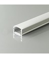 2m LED Alu-Profil für Strips, Aufputzmontage - Silber, inkl. Diffusor, 13,2 x 7 mm