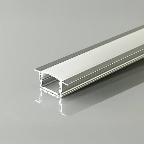2m Aluprofil Montageset - Einbau - Silber, 13,2x7mm, inkl. Abdeckung
