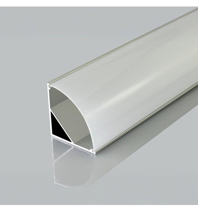 2m Eckprofil in Silber für LED-Strips - Inkl. Abdeckung