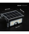 7W LED Solar-Flutlicht mit PIR-Sensor - 3.7V, Schwarz, 3-in-1 CCT