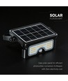 7W LED Solar-Flutlicht mit PIR-Sensor - 3.7V, Schwarz, 3-in-1 CCT