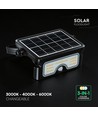 7W LED Solar-Flutlicht mit PIR-Sensor - 3.7V, Schwarz, 3-in-1 CCT