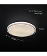 60W LED Designer Deckenleuchte mit Fernbedienung - 3-in-1 CCT, dimmbar, schwarzer Ring, inkl. Leuchtmittel