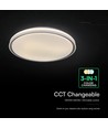 60W LED Designer Deckenleuchte mit Fernbedienung - 3-in-1 CCT, dimmbar, schwarzer Ring, inkl. Leuchtmittel