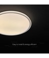 V-Tac 30W/60W/30W LED-Deckenleuchte mit Fernbedienung - 3-in-1 CCT, dimmbar, grauer Ring, inkl. Leuchtmittel