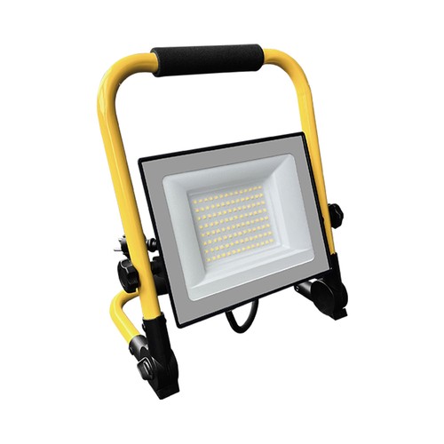 50W LED Arbeitsleuchte mit L-Stativ - 3m Kabel, 4000K, schwarzes Gehäuse, CREE Chip