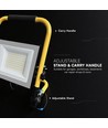 50W LED Arbeitsleuchte mit L-Stativ - 3m Kabel, 4000K, schwarzes Gehäuse, CREE Chip