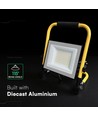 50W LED Arbeitsleuchte mit L-Stativ - CREE Chip, 3m Kabel, IP65, 6500K, schwarzes Gehäuse