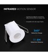 Kompakter Infrarot-Bewegungsmelder - Weiß, IP20, max. 400W LED