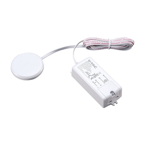V-Tac Infrarot-Touch-Sensor, Weiß - Max. 600W LED, integrierte Touch-Funktion, wirkt durch Tischplatte