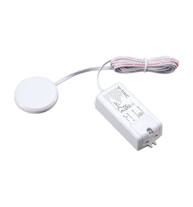 V-Tac Infrarot-Touch-Sensor, Weiß - Max. 600W LED, integrierte Touch-Funktion, wirkt durch Tischplatte