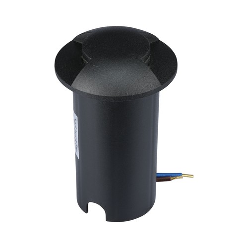 V-Tac 1W LED Bodeneinbaustrahler - IP67, schwarzes Gehäuse, 6400K