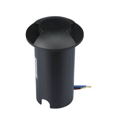 V-Tac 1W LED Bodeneinbaustrahler - IP67, schwarzes Gehäuse, 6400K