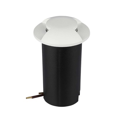 V-Tac 1W LED Bodeneinbaustrahler - IP67, weißes Gehäuse, 6400K