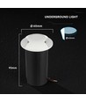 V-Tac 1W LED Bodeneinbaustrahler - IP67, weißes Gehäuse, 6400K