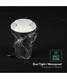 V-Tac 1W LED Bodeneinbaustrahler - IP67, weißes Gehäuse, 6400K