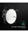 3W LED Einbaustrahler für Treppen - Rund, weiß, IP65, 3000K