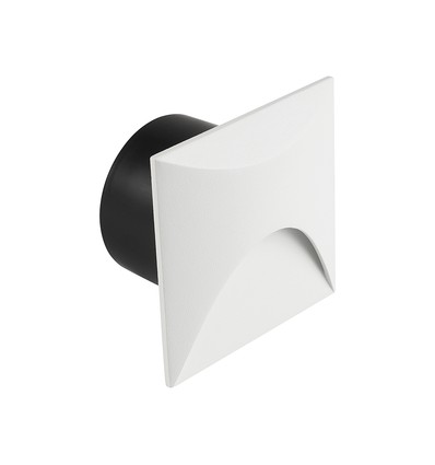 3W LED Einbaustrahler für Treppen, quadratisch - IP65, weiß, 3000K