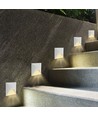 3W LED Einbaustrahler für Treppen, quadratisch - IP65, weiß, 3000K