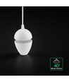 V-Tac 9W LED-Pendelleuchte - 3000K, weißes Gehäuse