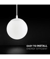 V-Tac 12W LED-Pendelleuchte - 3-in-1 CCT, weißes Gehäuse, Designer-Deckenlampe