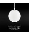 V-Tac 12W LED-Pendelleuchte - 3-in-1 CCT, weißes Gehäuse, Designer-Deckenlampe