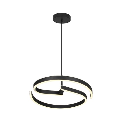 25W LED Designer-Pendelleuchte - Ø40cm, Sandy Black, 4000K, dekorative Deckenlampe